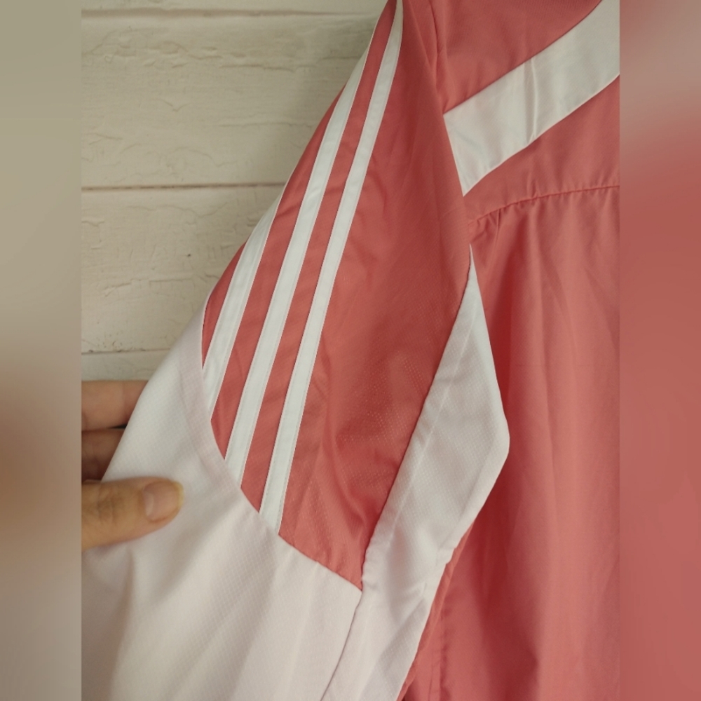 Adidas Marathon Running Jacket Hazy Rose Water Repellent Reflective Size XL - Picture 12 of 16